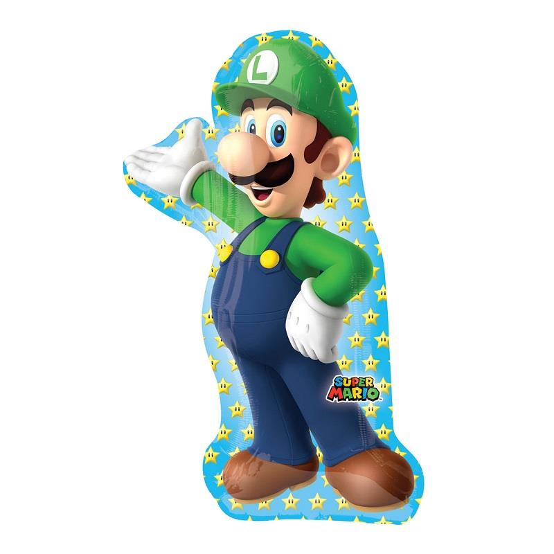 Large Luigi Shaped Foil Balloon 38 Inches | Party Save Smile