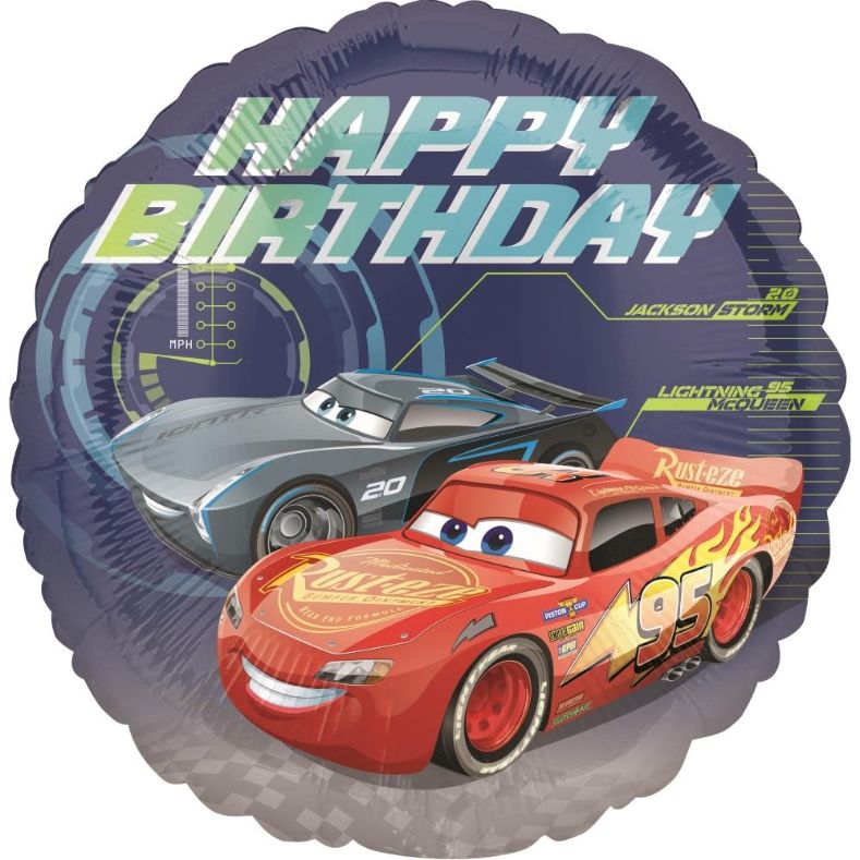 Disney Cars Birthday Foil Balloons 18 Inches | Party Save Smile