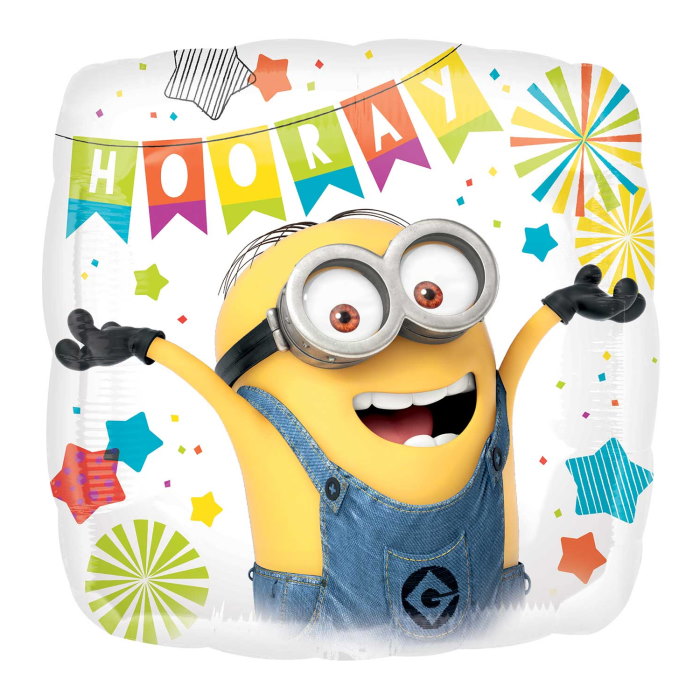 Hooray Minion Foil Balloon 18 inches | Party Save Smile