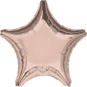 Foil Rose Gold Star Balloons 18 inches