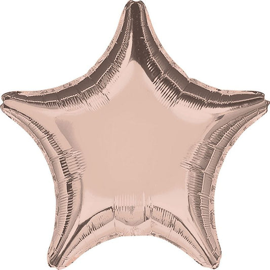 Rose Gold Star Balloons - 18 inch Anagram | Party Save Smile