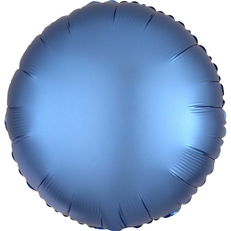 Stain Luxe Azure Blue Circle Foil Balloon | Party Save Smile