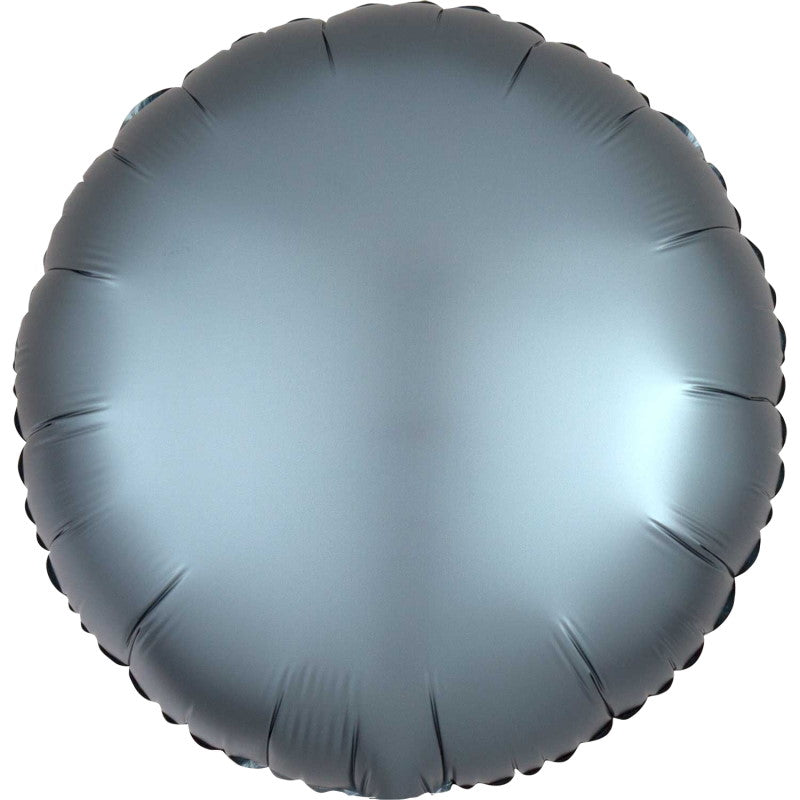 Steel Blue Balloon - Anagram 18 inch Circle | Party Save Smile