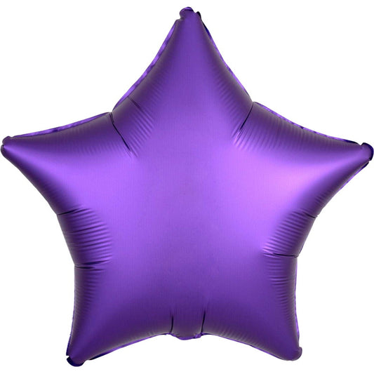 Satin Luxe Purple Star Foil Balloon - Anagram 18 inches | Party Save Smile