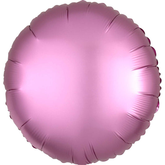 Hot Pink Circle Foil Balloons - Anagram Satin Luxe 18 Inch | Party Save Smile