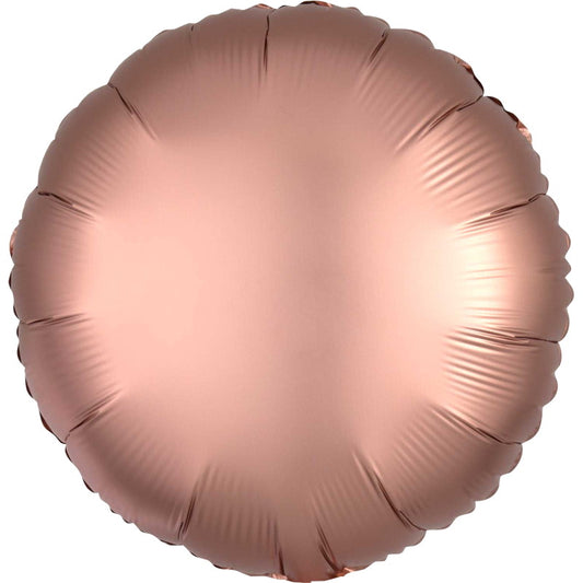 Copper Circle Foil Balloons: Anagram Satin Luxe | Party Save Smile