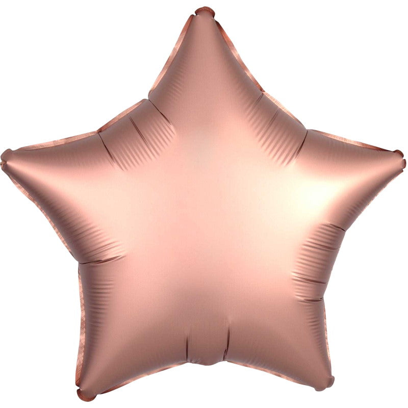 Satin Copper Star Balloons - 18 inch Anagram | Party Save Smile