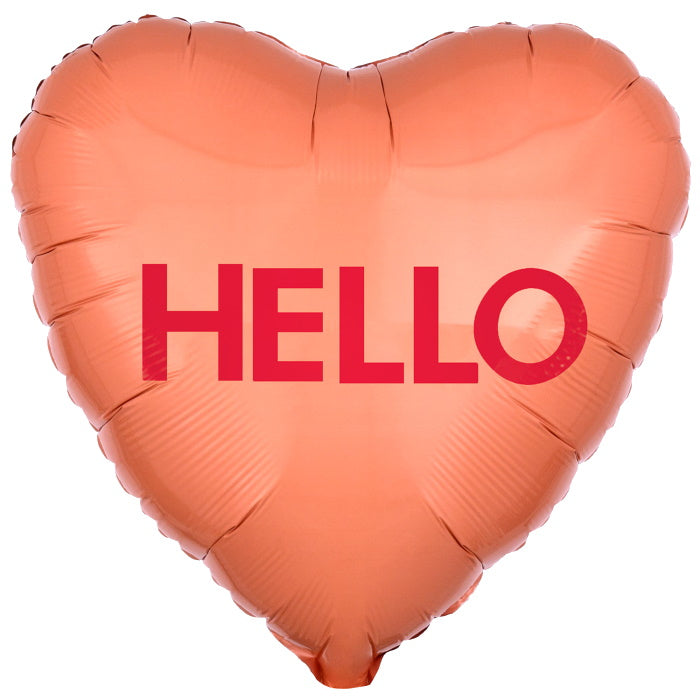 Hello Candy Heart Foil Balloon 18 Inch | Party Save Smile