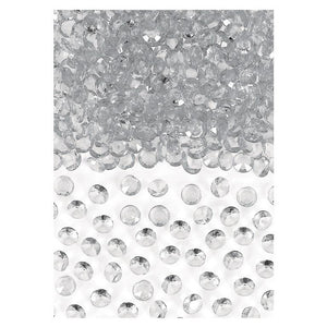 Silver Clear Gem Wedding Table Confetti Decoration