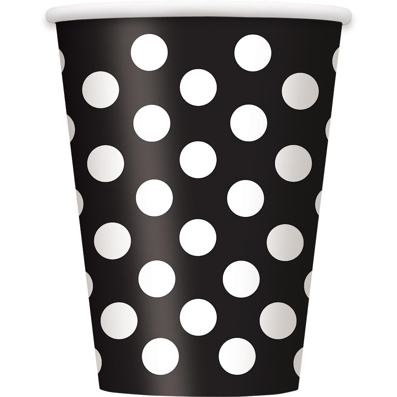 Black Polka Dot Party Pack: Tableware & Decoration Kit