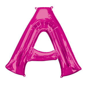 Pink Letter A Foil Balloon Air Fill 16 Inch Anagram