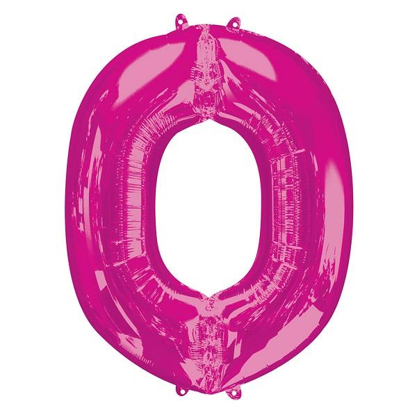 Pink Letter O Foil Balloon Air Fill 16 Inch Anagram | Party Save Smile