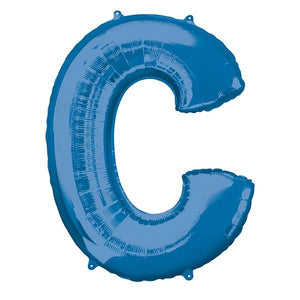 Blue Letter C Foil Balloon Air Fill 16 Inch Anagram