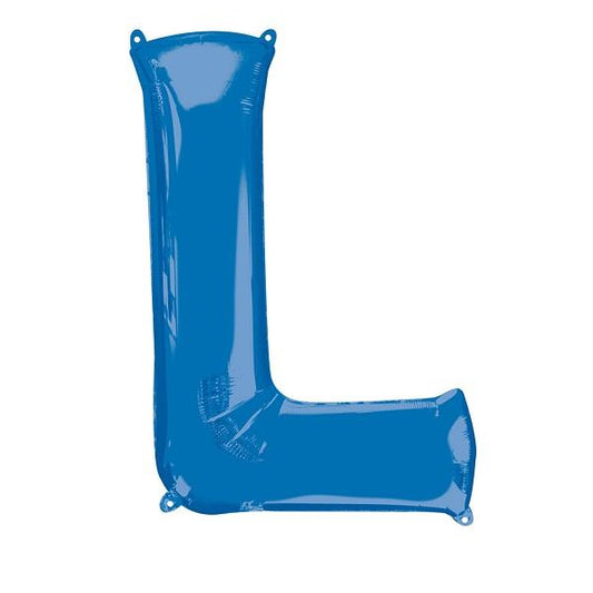 Blue Letter L Foil Balloon Air Fill 16 Inch Anagram | Party Save Smile