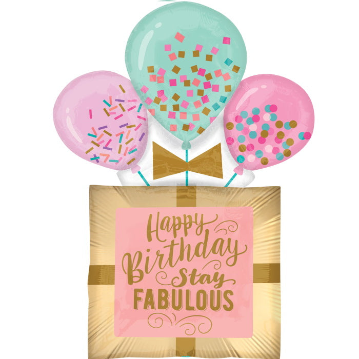 Birthday Gift Shaped Foil Balloon 32 Inches | Party Save Smile