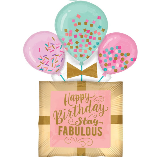 Birthday Gift Shaped Foil Balloon 32 Inches | Party Save Smile