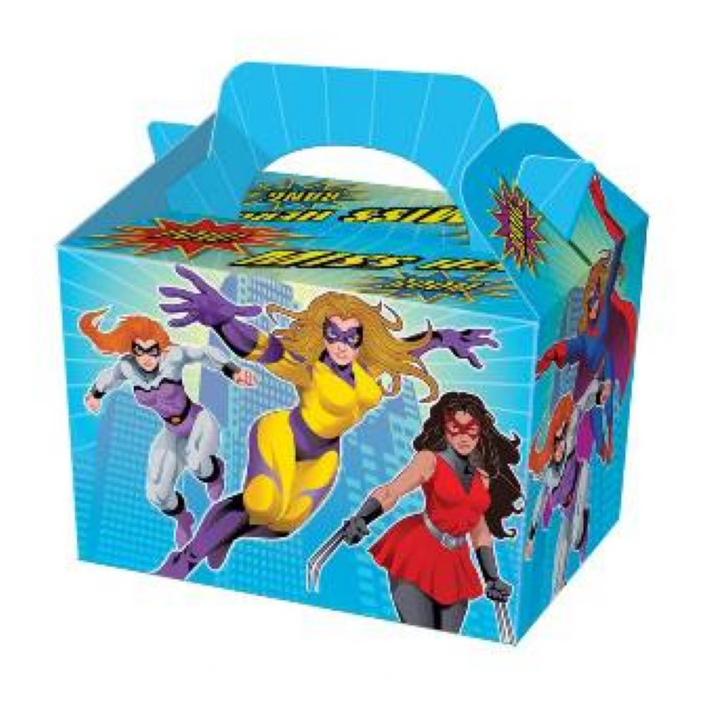 Girls Superhero Party Boxes 14 x 10cm