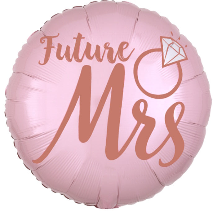 Future Mrs Blush Wedding Foil Balloon 18 Inches | Party Save Smile