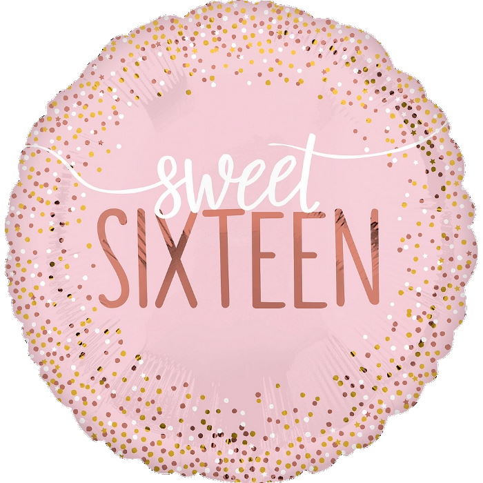 Sweet 16 Blush Foil Balloon 18 inches Anagram | Party Save Smile