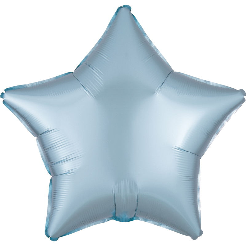 Satin Luxe Blue Star Foil Balloons 18 Inches | Party Save Smile