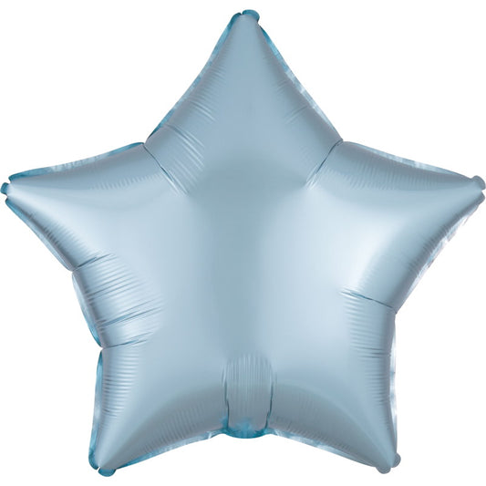 Satin Luxe Blue Star Foil Balloons 18 Inches | Party Save Smile