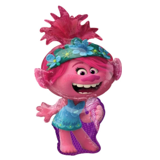 Trolls World Tour Poppy Foil Balloon 37 inches | Party Save Smile