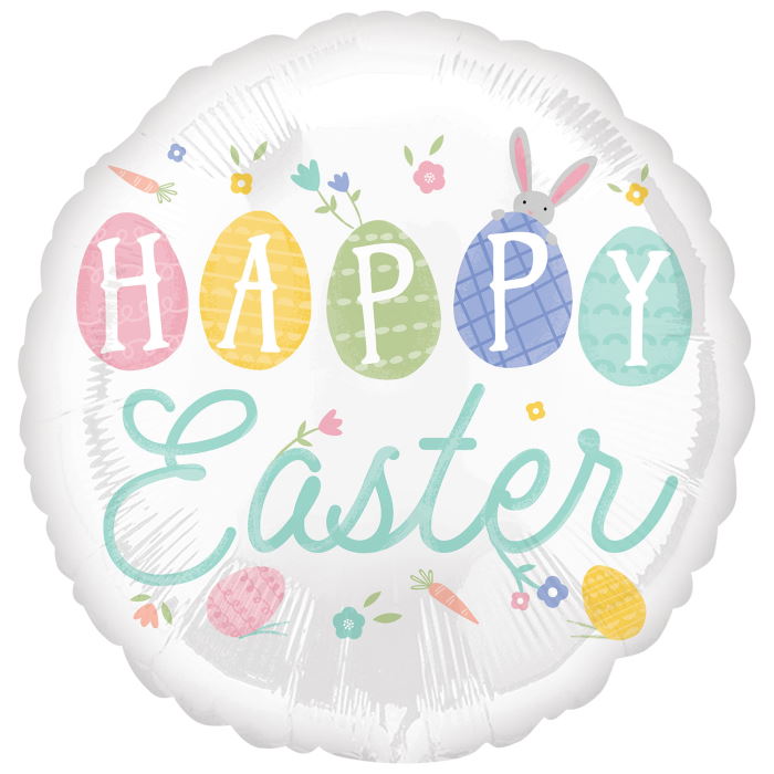 Happy Easter Pastel Foil Balloon 18 Inch | Party Save Smile