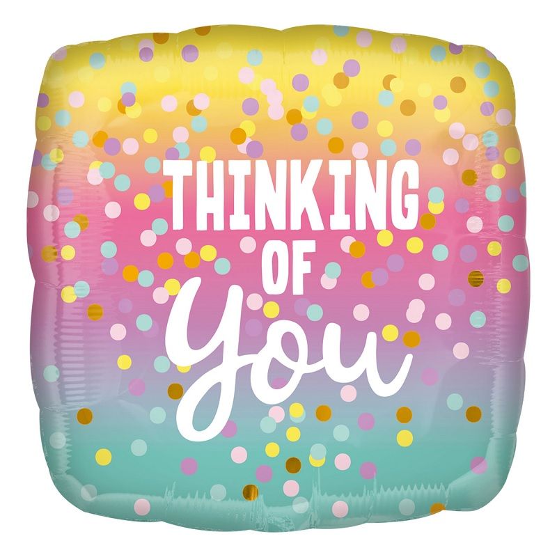 Thinking of You Foil Balloon Pastel Dots 18 Inch | Party Save Smile
