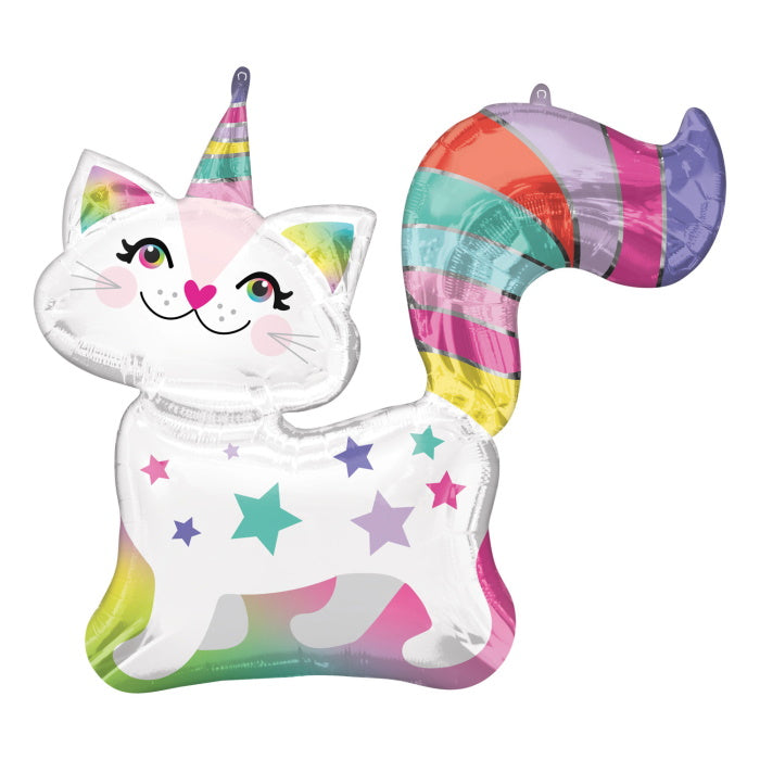 Giant Caticorn Foil Balloon 31 inches | Party Save Smile