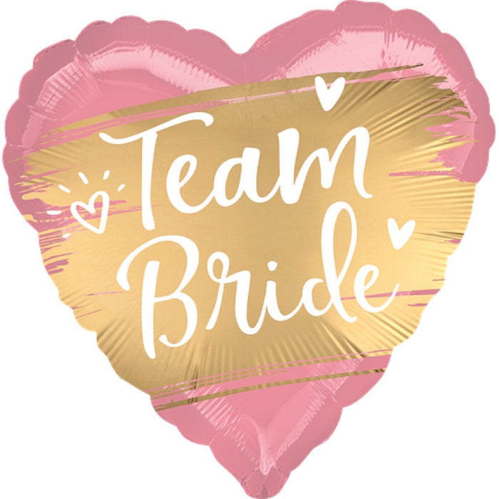 Satin Gold Team Bride Foil Balloon 18 Inch | Party Save Smile