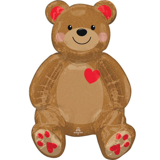 Sitting Bear Balloon Air Fill 20 Inches | Party Save Smile