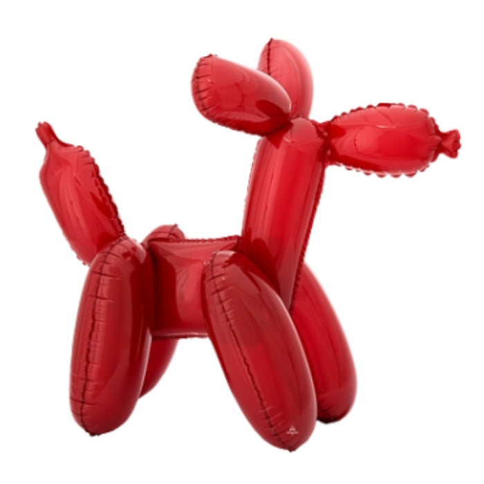 Sitting Red Balloon Dog 19 Inches Air Fill | Party Save Smile