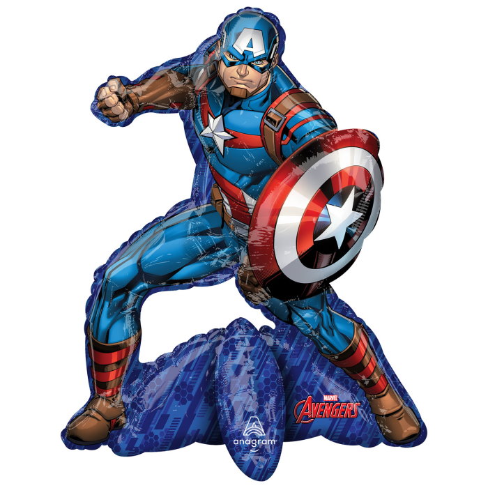Captain America Sitter Foil Balloon 55cm | Party Save Smile