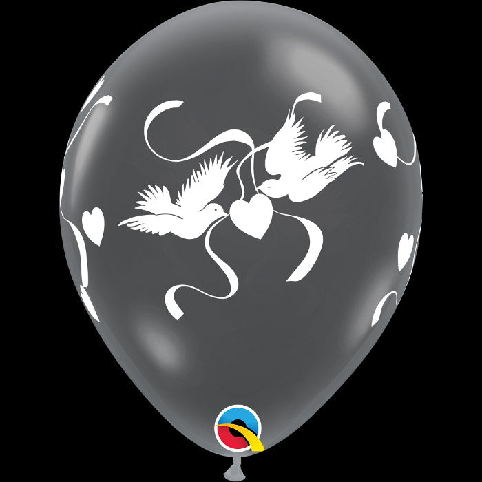 Diamond Clear Doves Wedding Latex Balloons 11 inch | Party Save Smile