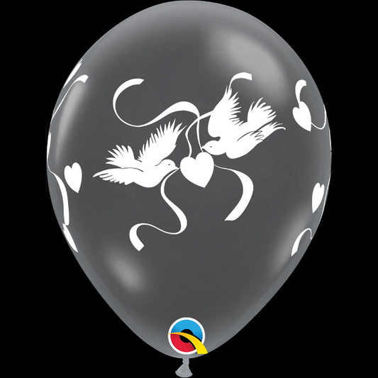 Diamond Clear Doves Wedding Latex Balloons 11 inch | Party Save Smile