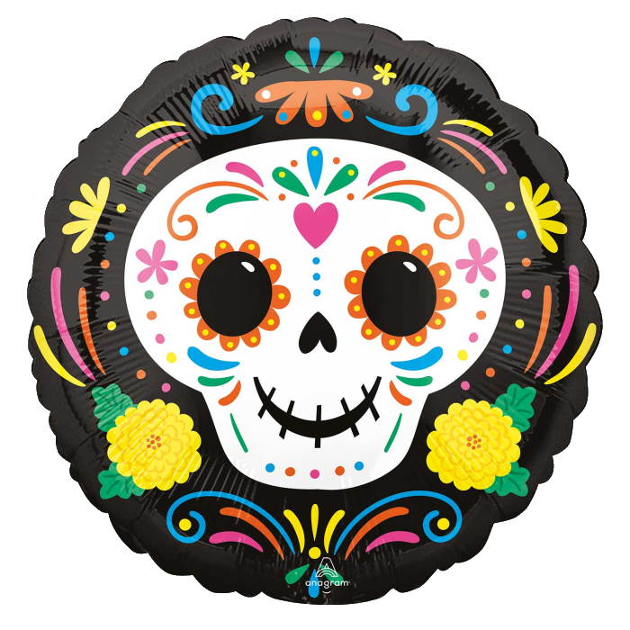 Day of the Dead Foil Balloons 18 Inches | Party Save Smile