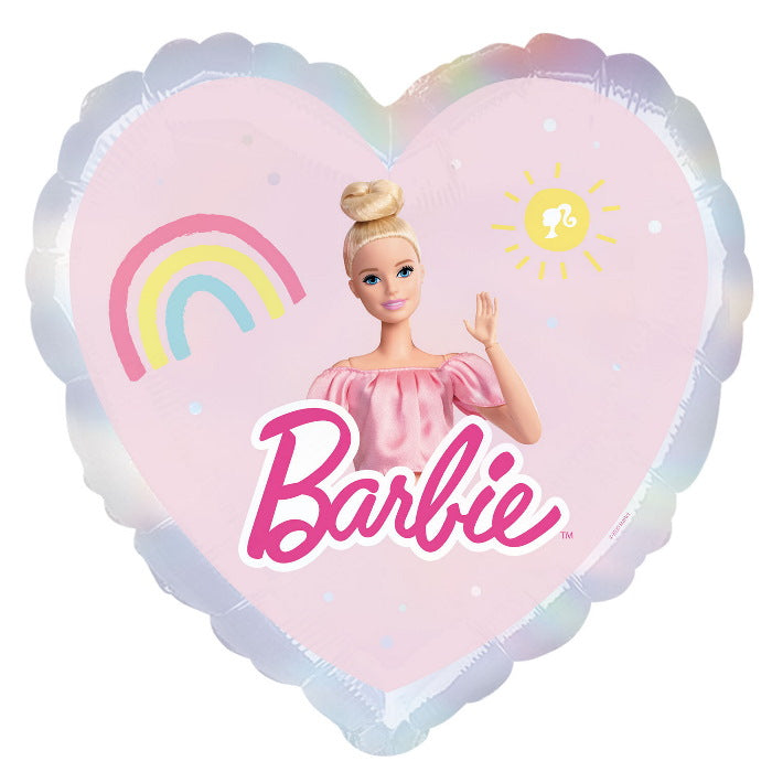 Pink Heart Barbie Foil  Balloon 18 Inches | Party Save Smile