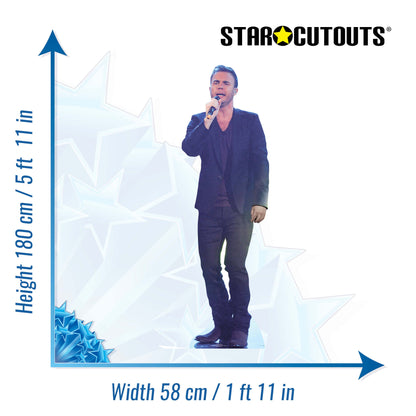 Gary Barlow Cardboard Cutout in a Suit Height 180cm Lifesize - Party Save Smile