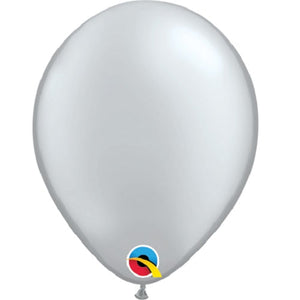 Silver Metallic Latex Balloons Qualatex 5 inch