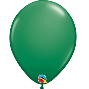 Green 11" Qualatex Latex Balloons: Helium Quality