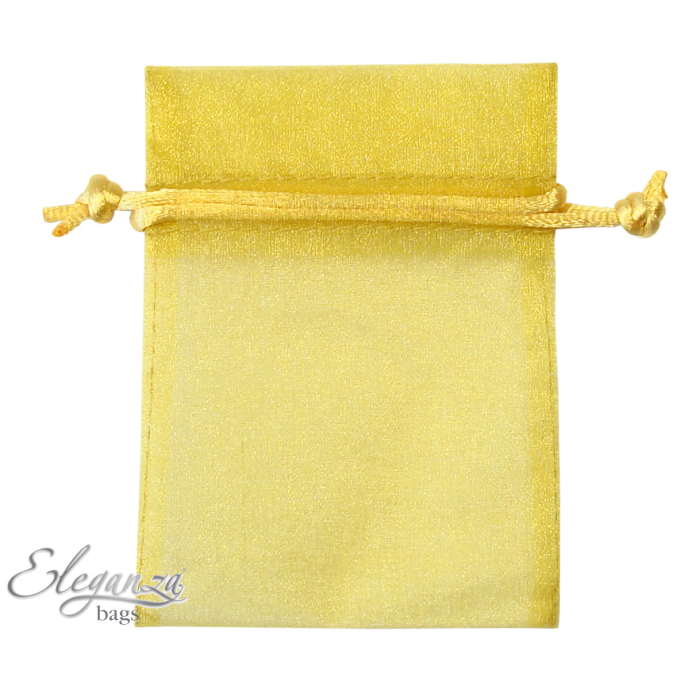 Gold Organza Bags: Wedding Favour Bags Pack of 10 | Party Save Smile