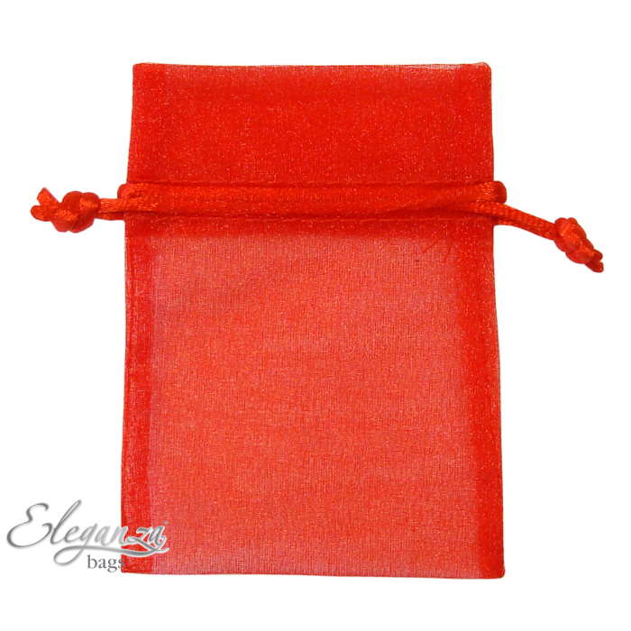 Red Organza Bags: Wedding Favour Bags Pack of 10 | Party Save Smile