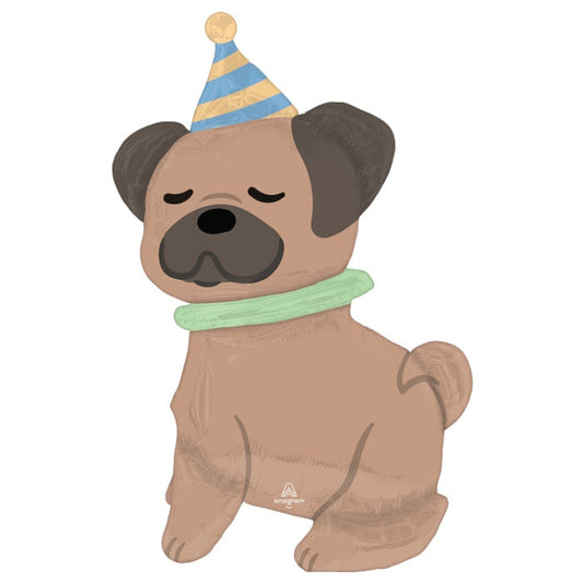 Pawsome Pug Dog Airwalker Balloon 42 Inches | Party Save Smile