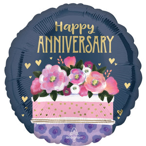 Happy Anniversary Cake Foil Balloon 18 Inches