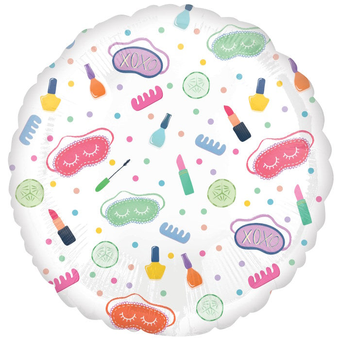 Make Up Foil Balloons: Pamper Party Décor 18 inches | Party Save Smile