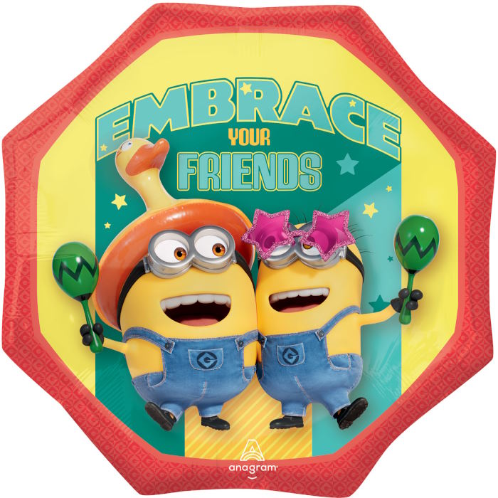 Despicable Me 4 Embrace Your Friends Foil Balloon 22 inches | Party Save Smile