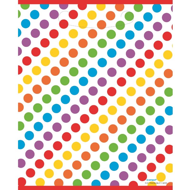 Rainbow Colourful Party Bags Pack of 8 Favour Loot Bags | Party Save Smile