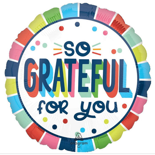 So Grateful for You Foil Balloon 18 inches | Party Save Smile