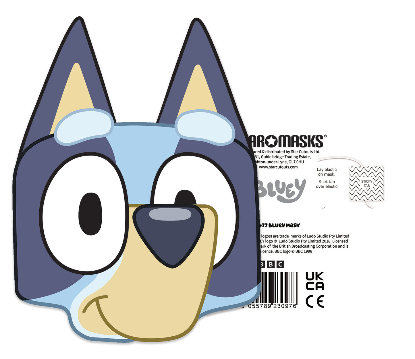 Bluey Face Mask - Single Cardboard Face Mask