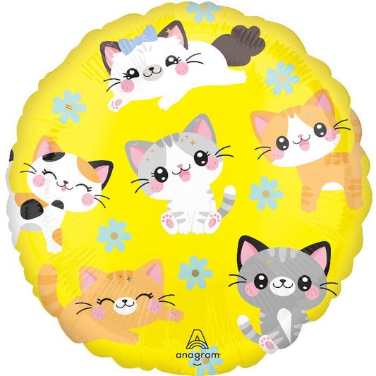Kawaii Kitten Foil Balloon 18 inches | Party Save Smile